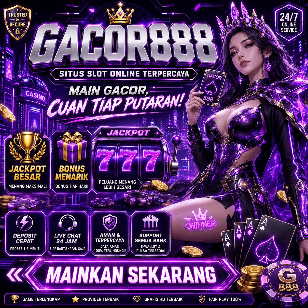 Thumbnail 1 of 3, Poster, GACOR888 ★ PORTAL GAME SLOT ONLINE DENGAN TAMPILAN MODERN DAN RINGAN designed and sold by GACOR888.